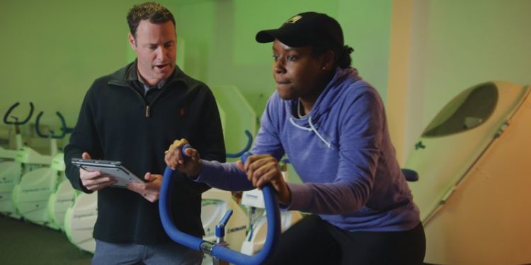Life university student being coached