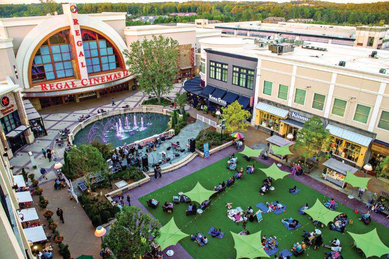 outside of regal cinemas at Avalon in Alpharetta Georgia