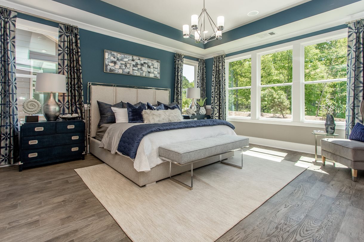 interior poplar primary bedroom at Cresswind at Twin Lakes