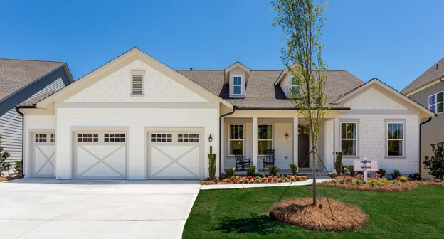 exterior of a Clearwater Collection home at Cresswind at Twin Lakes by Kolter Homes